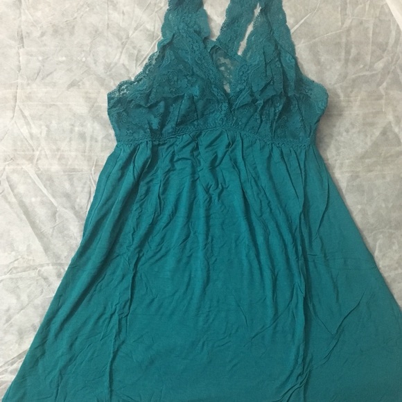 SZ L- Rayon Spandex Cinema Etoile Chemise w/Lace - Picture 3 of 4